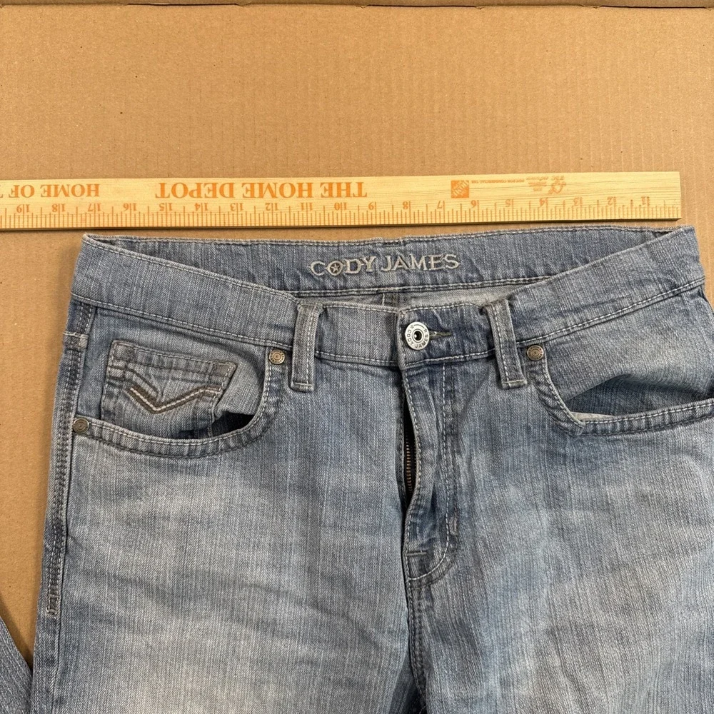 Cody James Men's Denim Jeans Straight Bootcut Blue Size 34x34 - Picture 5 of 11